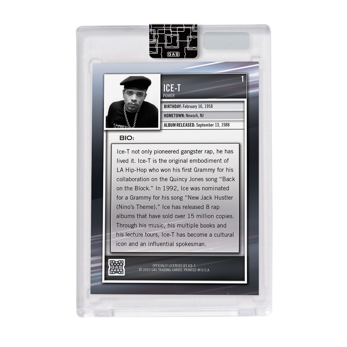 The Official Ice-T 2023 GAS Hip-Hop Trading Cards Set