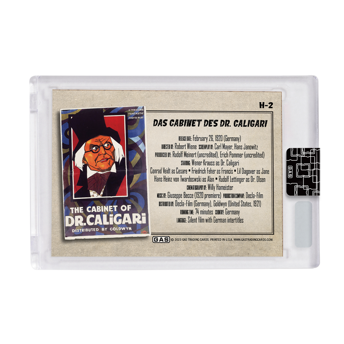 GAS Horror #2 The Cabinet of Dr. Caligari Open Edition Trading Card