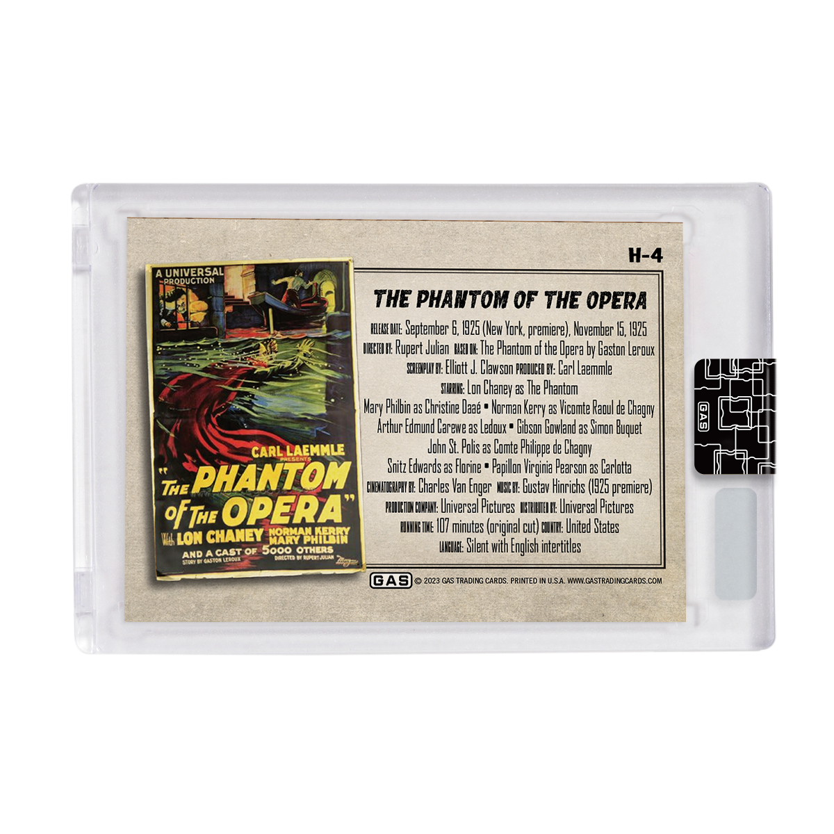 GAS Horror #4 The Phantom of the Opera Open Edition Trading Card