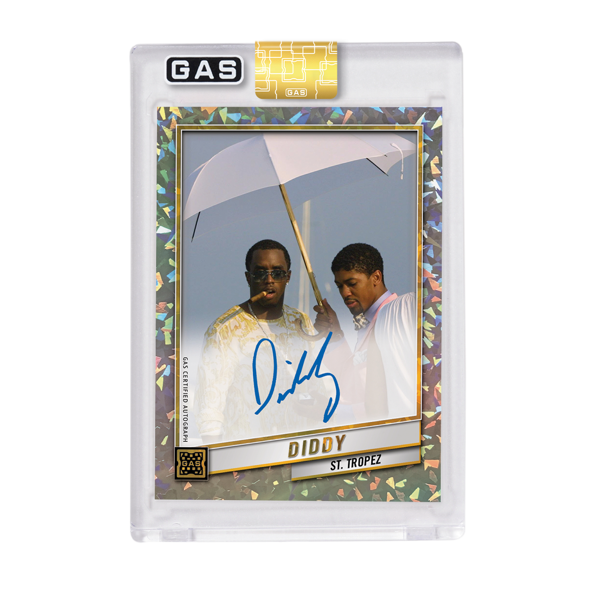 Limited Edition Diddy 2023-24 GAS Cracked Foil Prism Hip-Hop Trading Cards Set