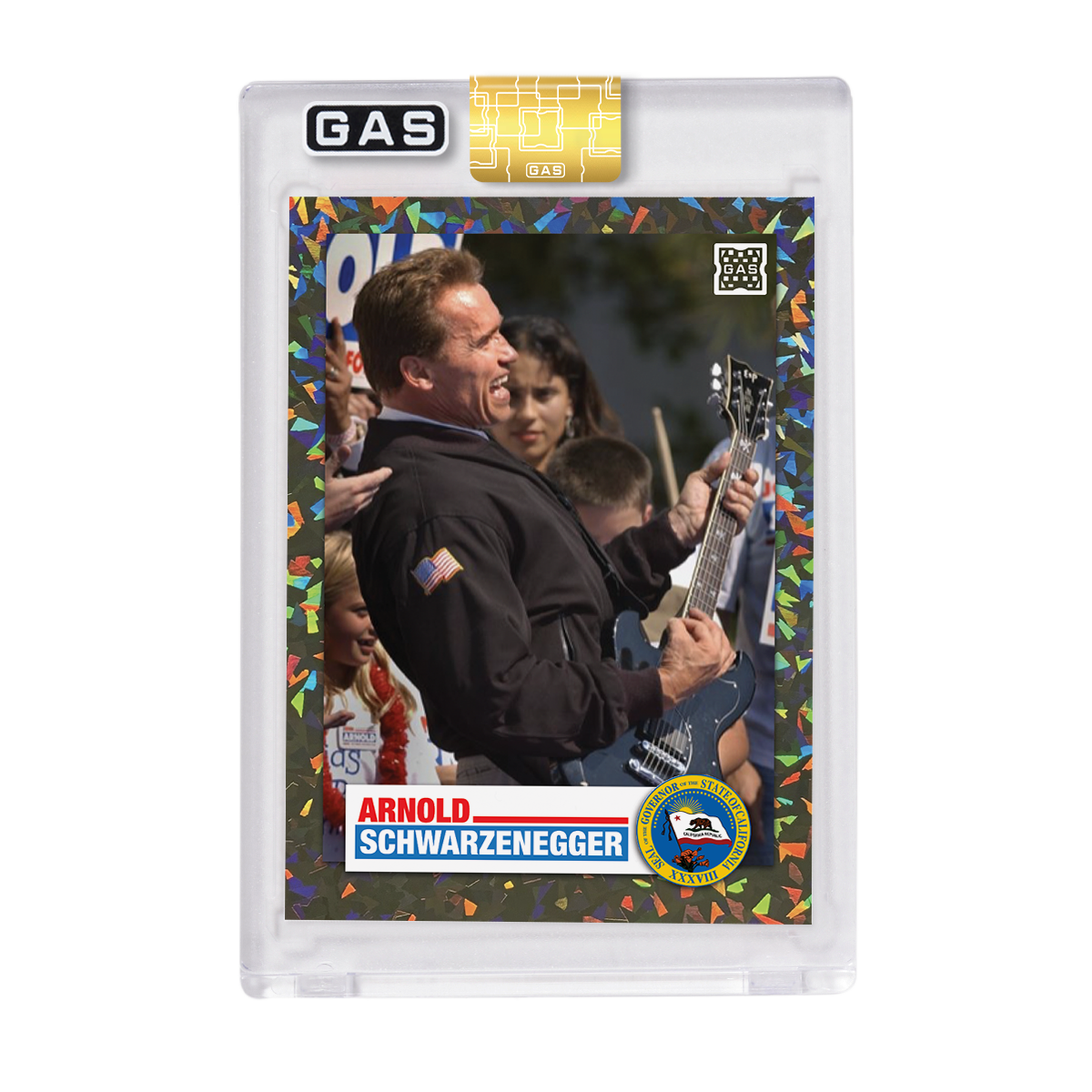 Limited Edition Arnold Schwarzenegger Governator GAS Cracked Foil Prism Trading Cards Set