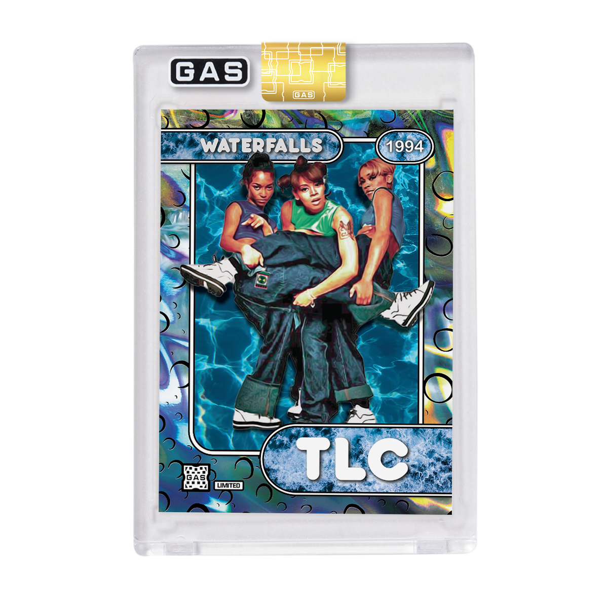 Limited Edition TLC GAS Lava Foil Prism Trading Cards Set