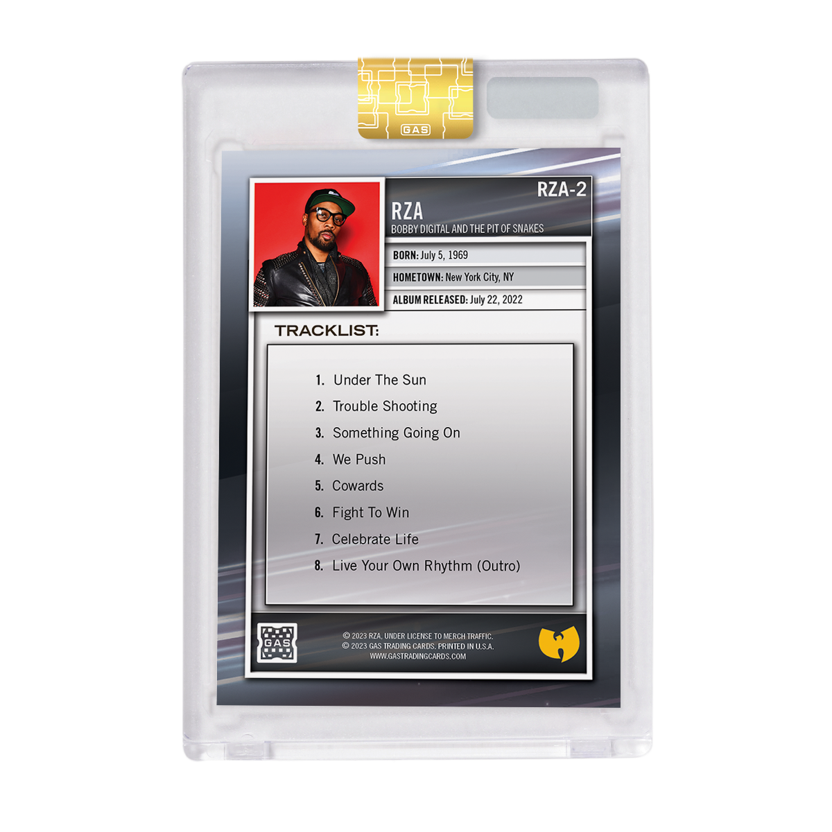 Limited Edition RZA 2023 GAS Cracked Foil Prism Hip-Hop Trading Cards Set