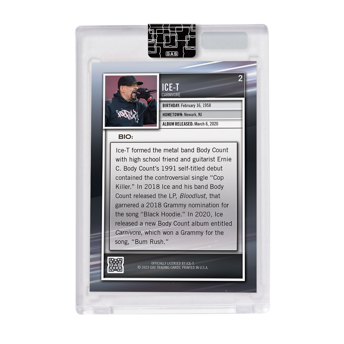 The Official Ice-T 2023 GAS Hip-Hop Trading Cards Set