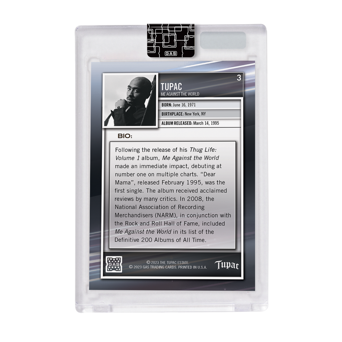 The Official Tupac Shakur 2023 GAS Hip-Hop Trading Cards Set