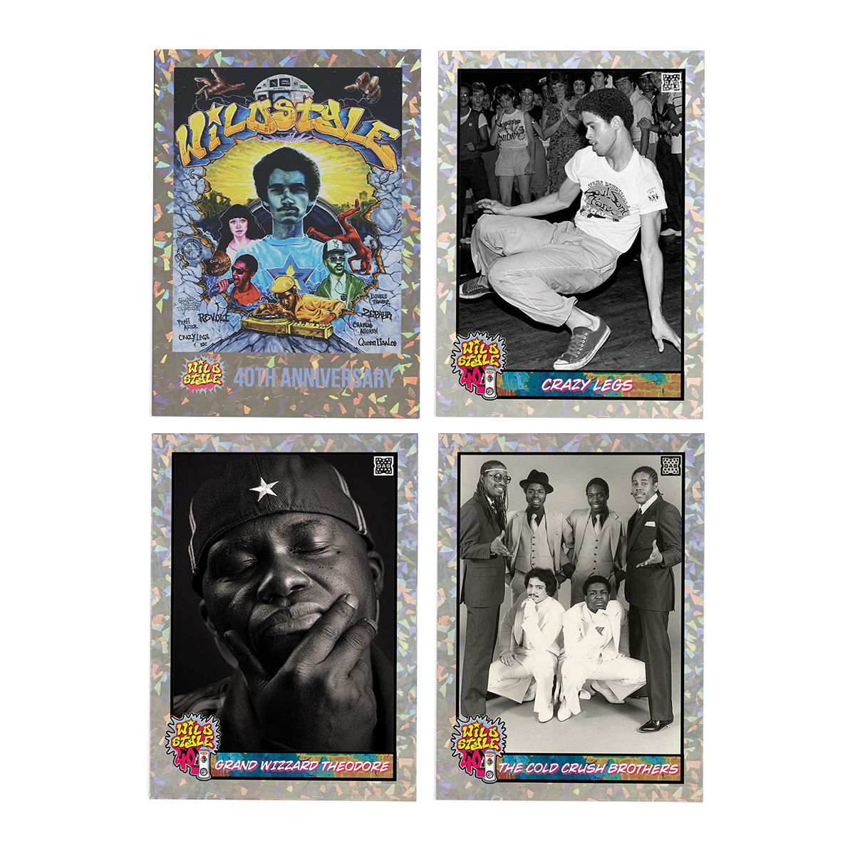 Limited Edition Wild Style 40th Anniversary GAS Cracked Foil Prism Cards #1-4 Set