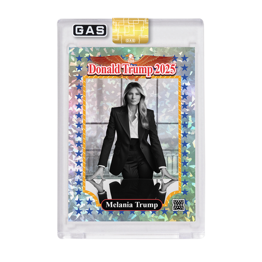 Limited Edition Melania Trump’s Official Portrait GAS Cracked Ice Foil Card