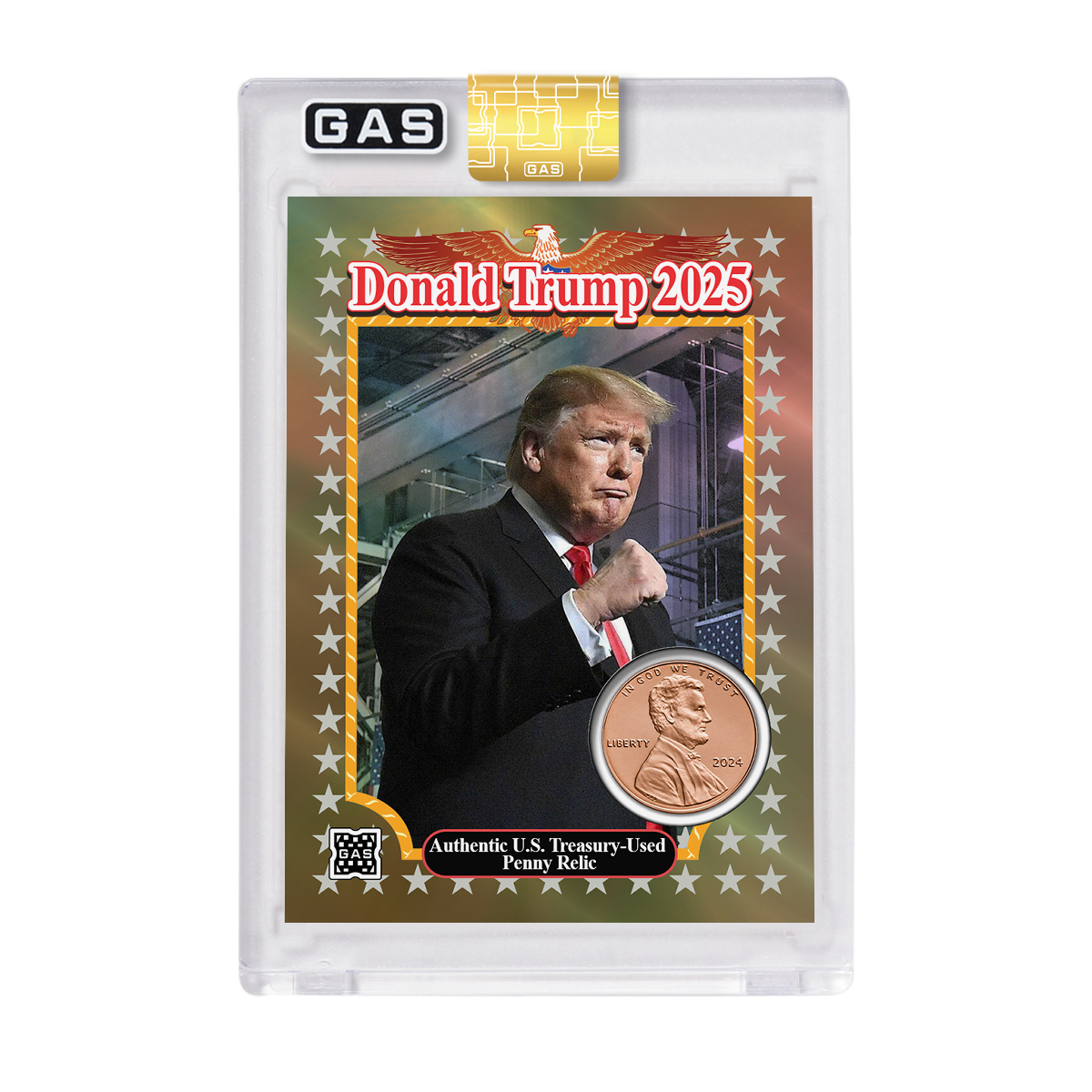 Limited Edition Donald Trump Penny Relic Bronze Foil GAS Card