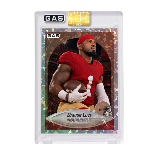 Limited Edition Daejon Love Cracked Ice Foil GAS Rookie Football Card