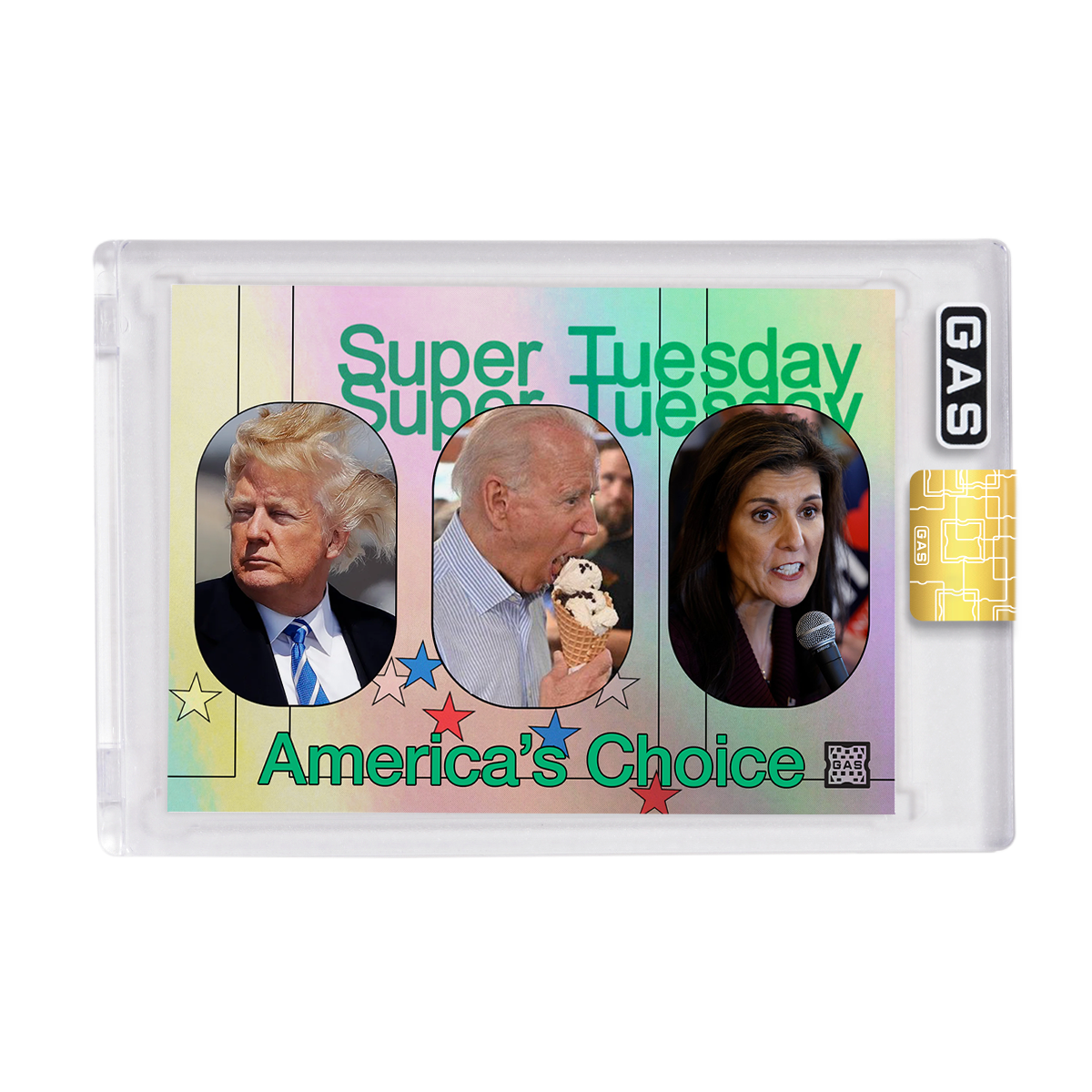 Limited Edition GAS Super Tuesday 2024 Rainbow Foil Prism Card