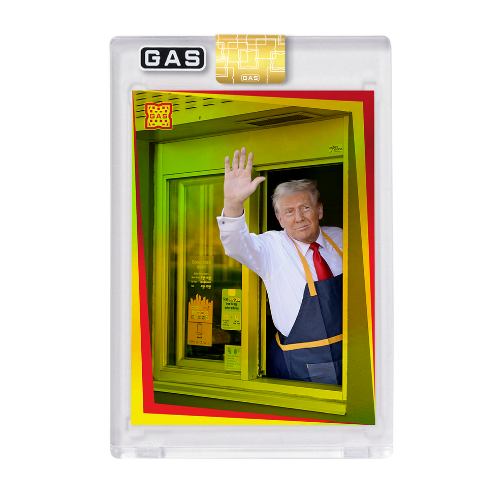 Limited Edition Donald Trump Golden Fries Foil GAS Trading Card GAS