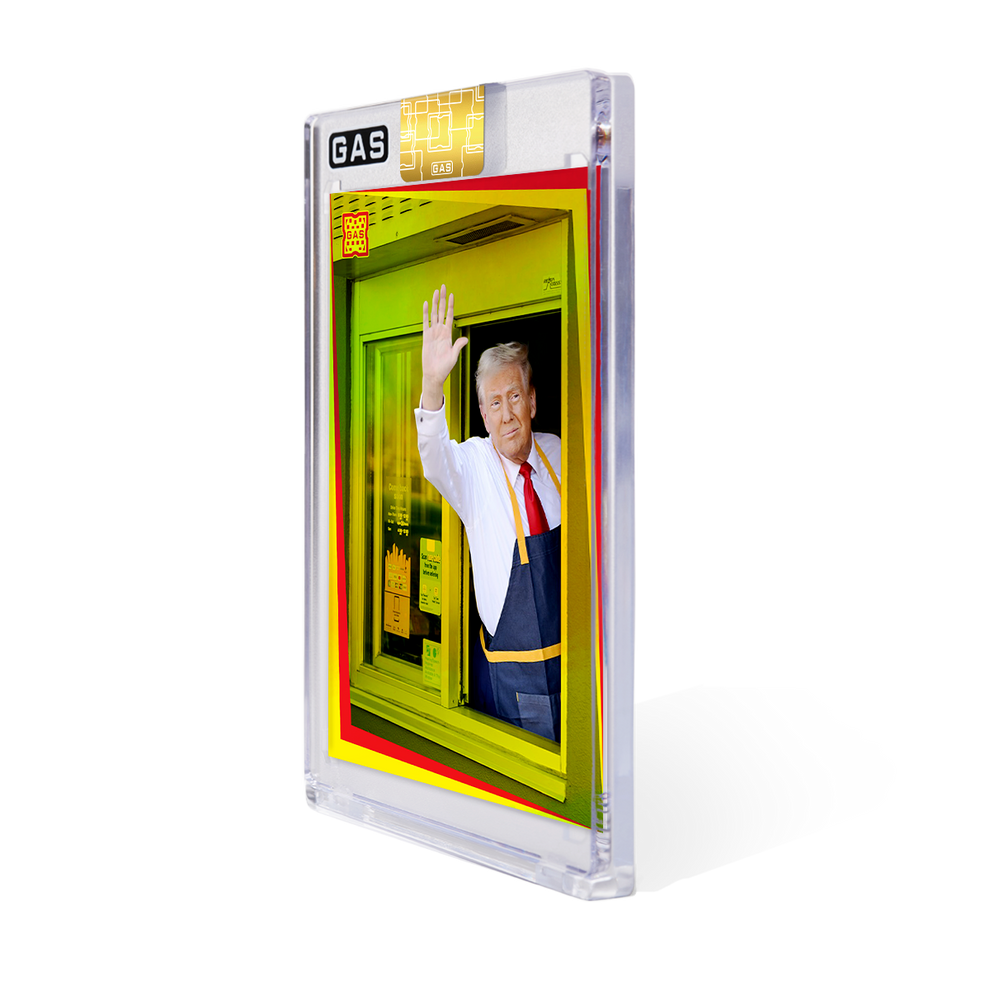 Limited Edition Donald Trump Golden Fries Foil GAS Trading Card GAS