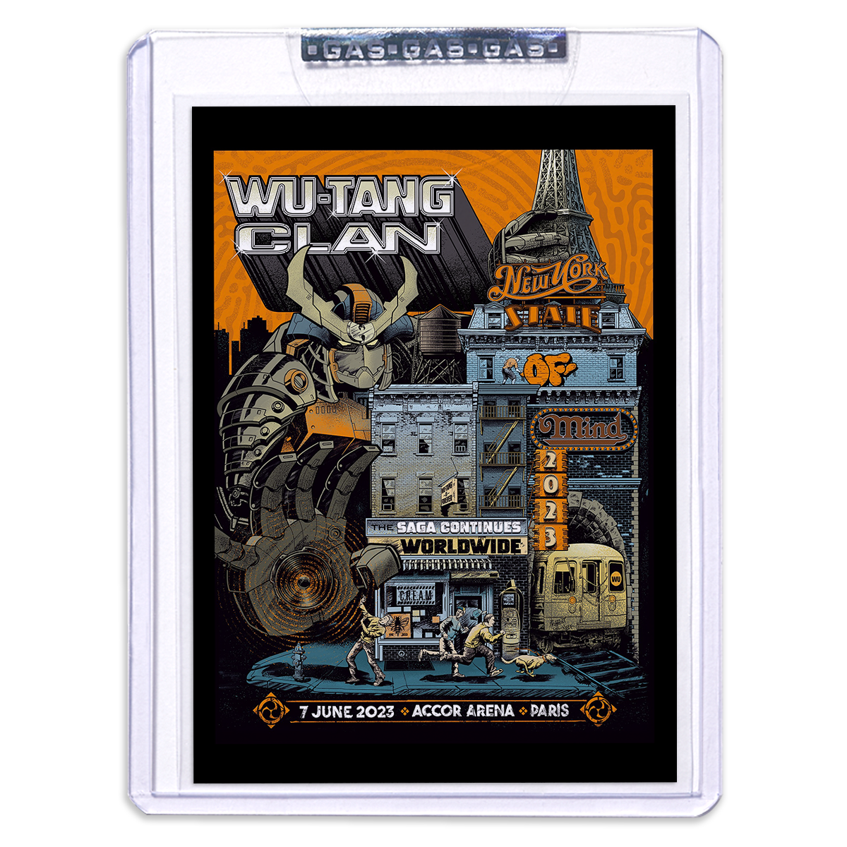 GAS Wu-Tang Clan 5-Card Complete Set NY State of Mind Europe Tour 2023 Trading Cards