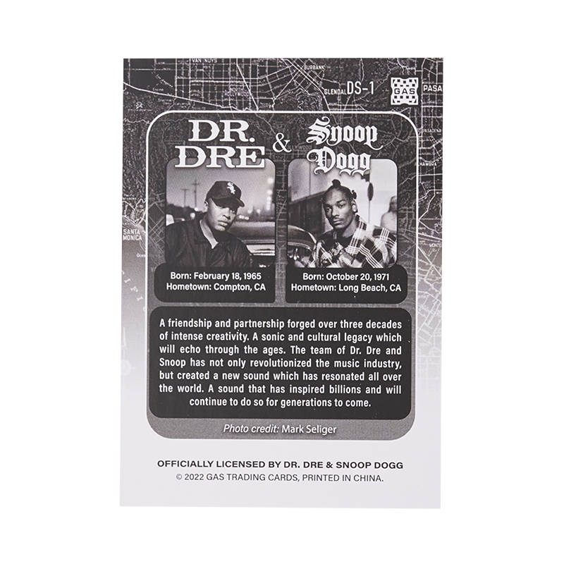 Limited Edition Dr. Dre & Snoop Dogg Deluxe GAS Foil Trading Card Tin Box Set