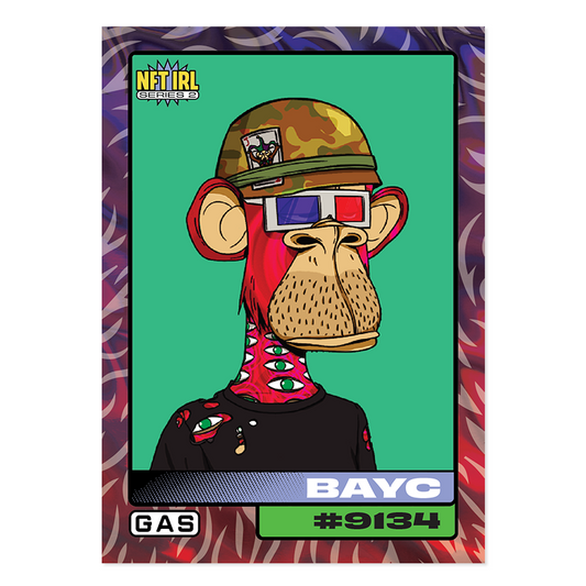 GAS NFT IRL Series 2 #2 BAYC #9134 Limited Edition Lava Foil Card