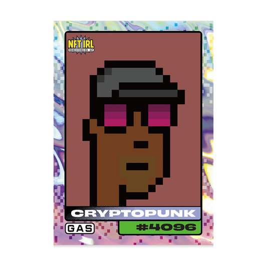 GAS NFT IRL Series 2 #14 CryptoPunk #4096 Limited Edition Magma Foil Card