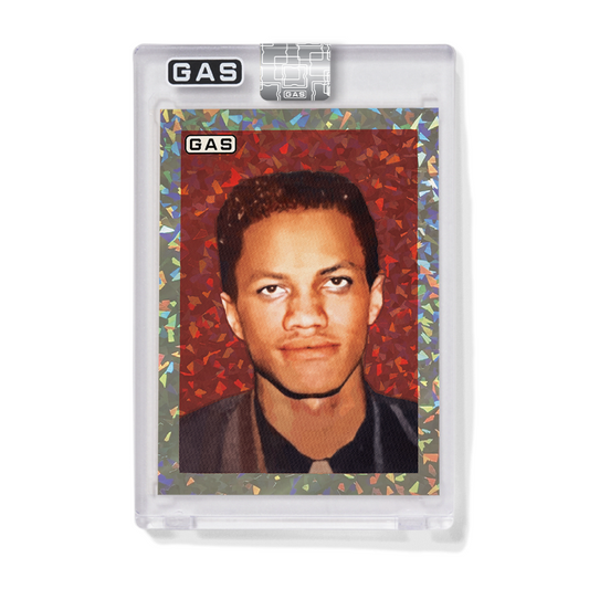 Limited Edition GAS Series 3 #10 Detroit Red Cracked Foil Prism Card