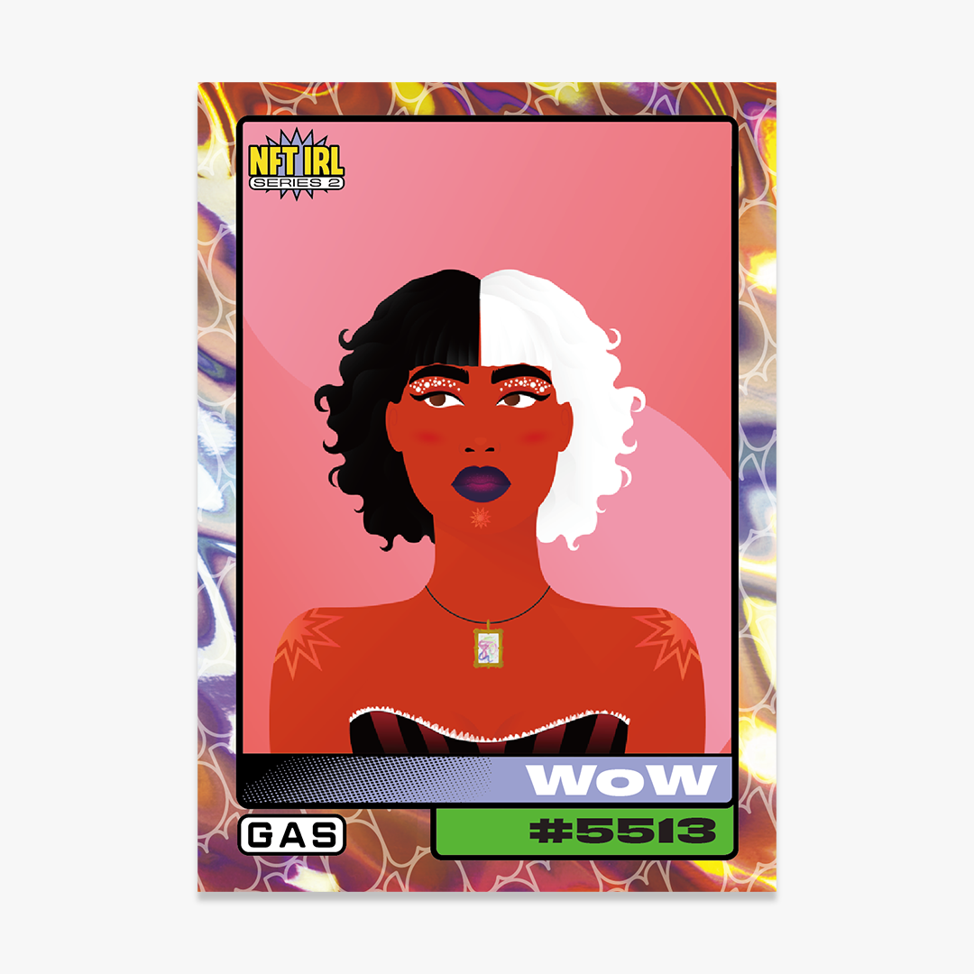 GAS NFT IRL Series 2 #12 World of Women #5513 Limited Edition Lava Foil Card