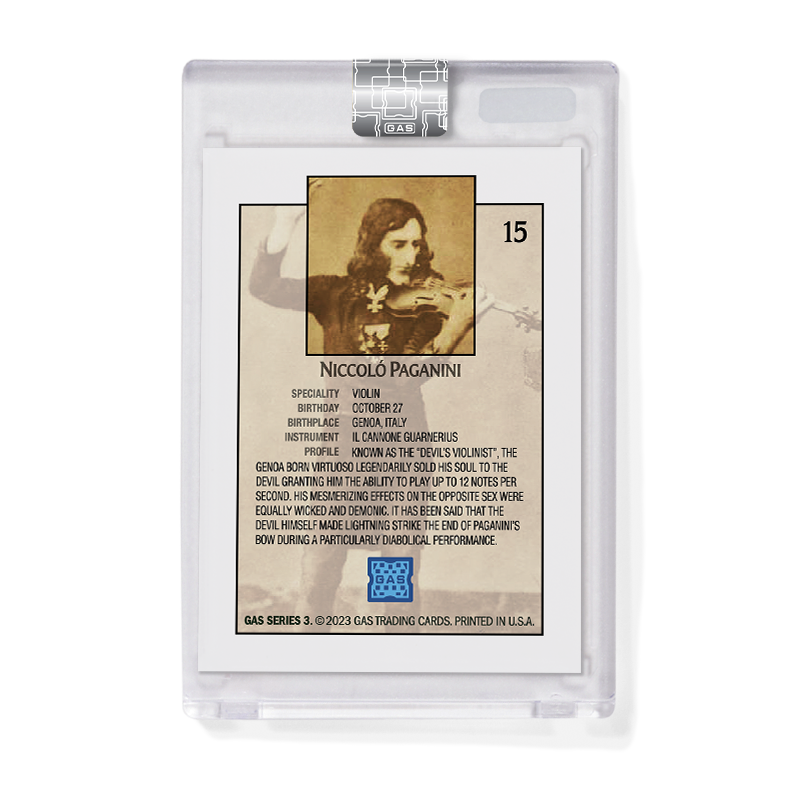 Limited Edition GAS Series 3 #15 Paganini Cracked Foil Prism Card