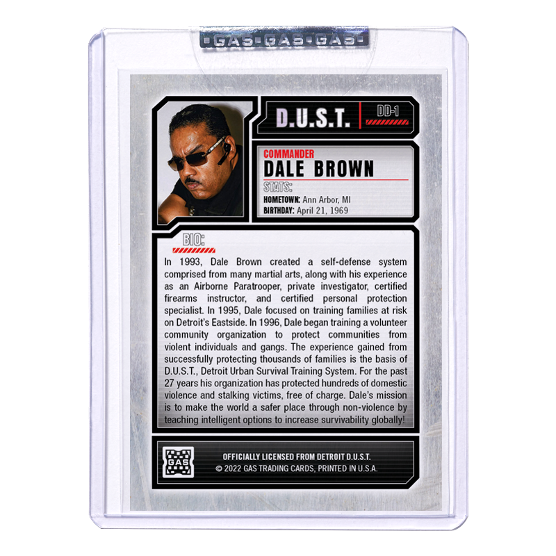 GAS Detroit D.U.S.T. #1 Dale Brown Limited Edition Magma Foil Card