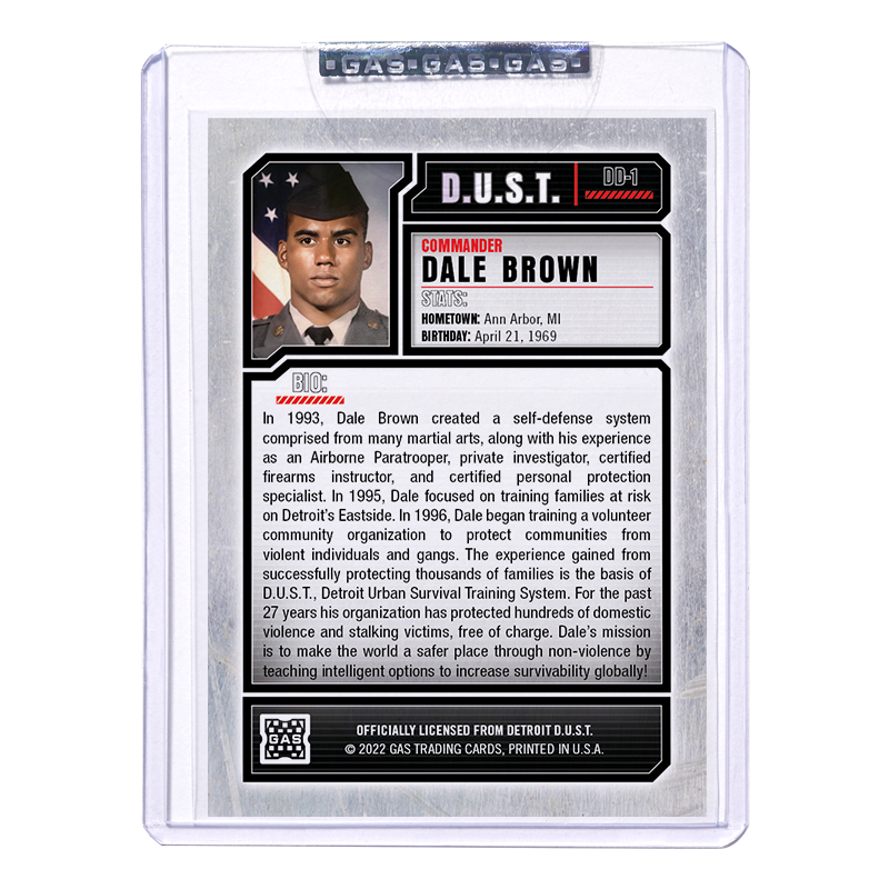 GAS Detroit D.U.S.T. #1 Dale Brown Card