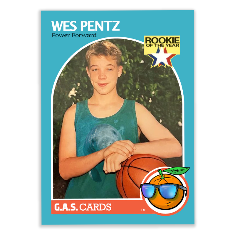 Wes "Diplo" Pentz GAS Basketball Rookie Card
