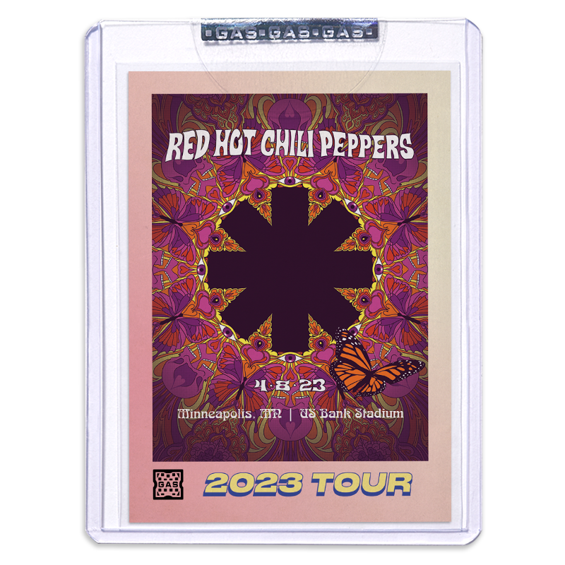 GAS Red Hot Chili Peppers 2023 Tour – 4/8 Minneapolis, MN Card by Chris Koehler