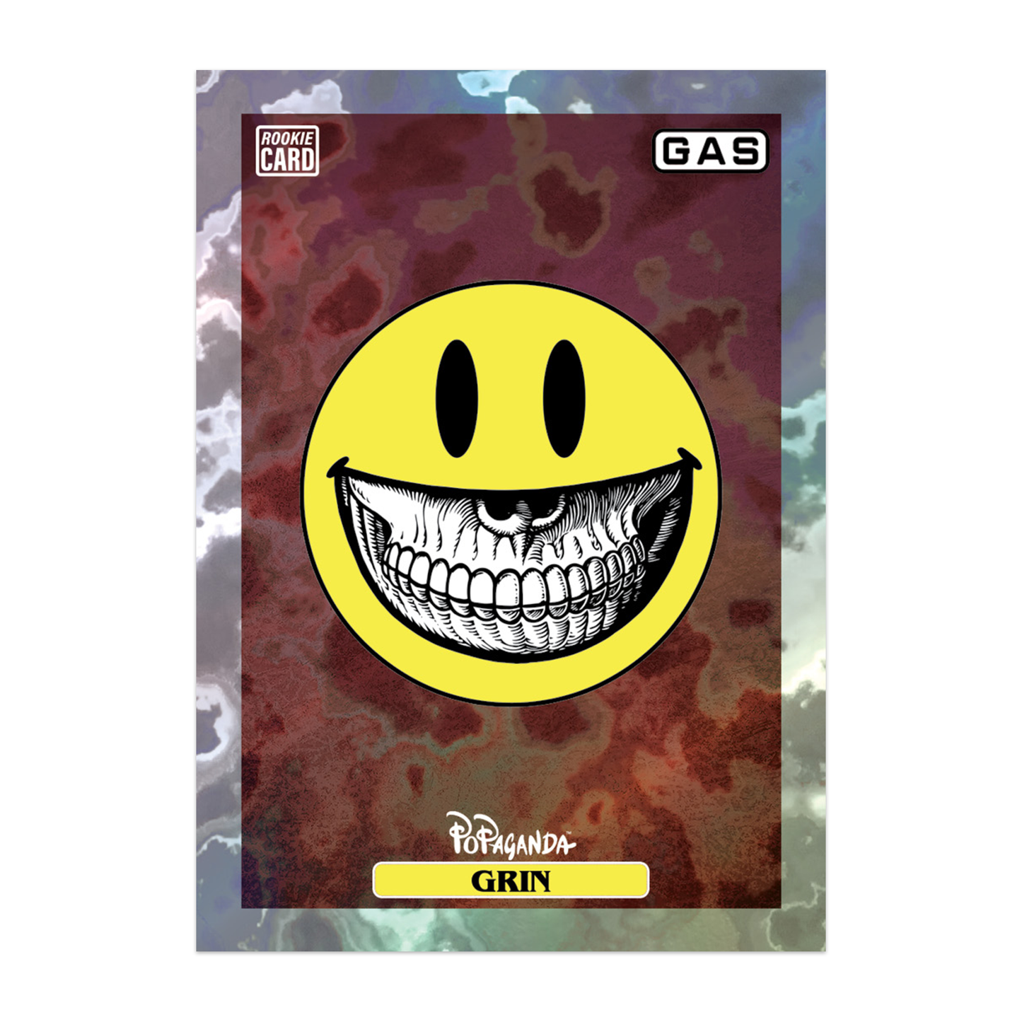 GAS Ron English #1 Grin Rookie Limited Edition Magma Foil Card