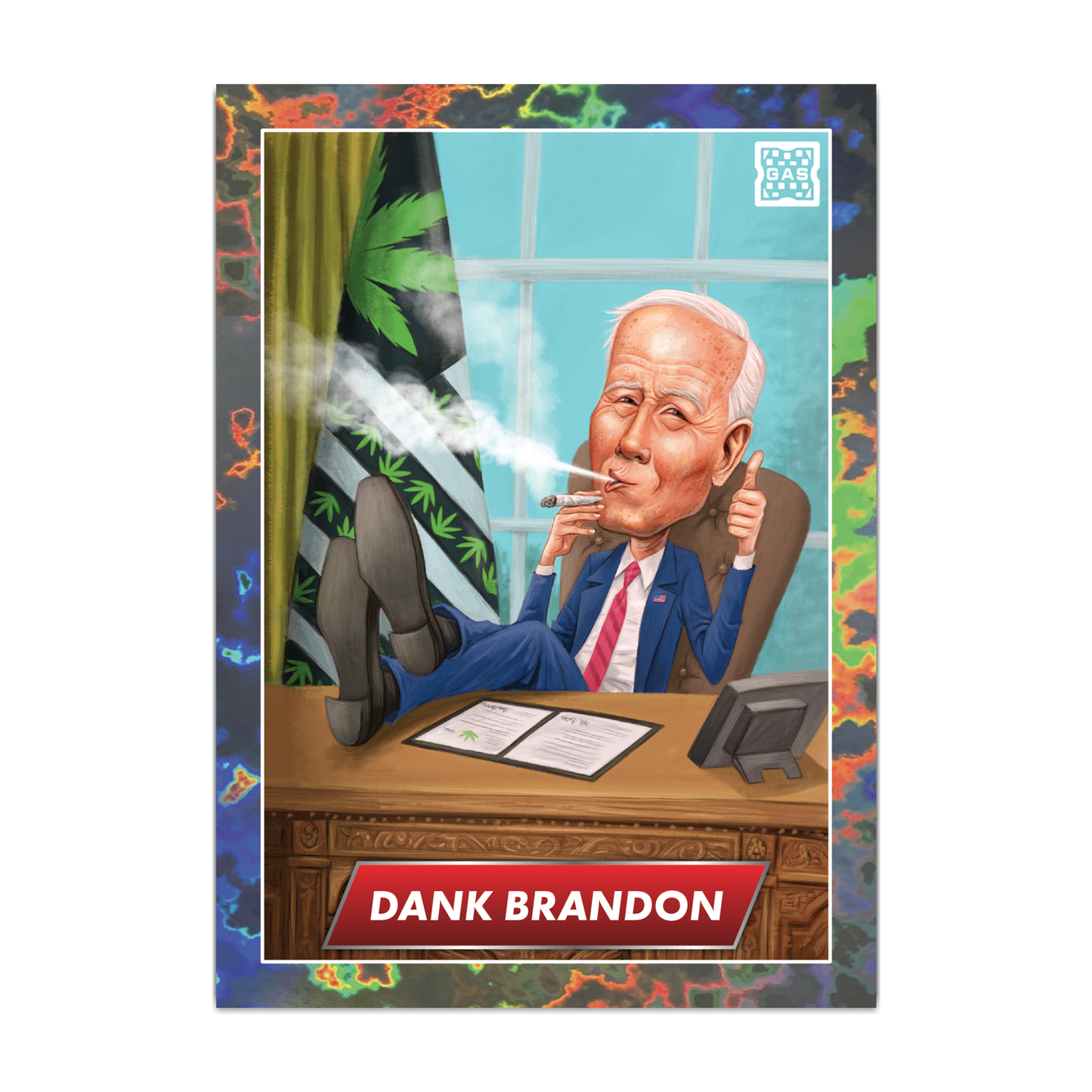 GAS Shock Drop #2 Dank Brandon by Layron DeJarnette Limited Edition Magma Foil Card